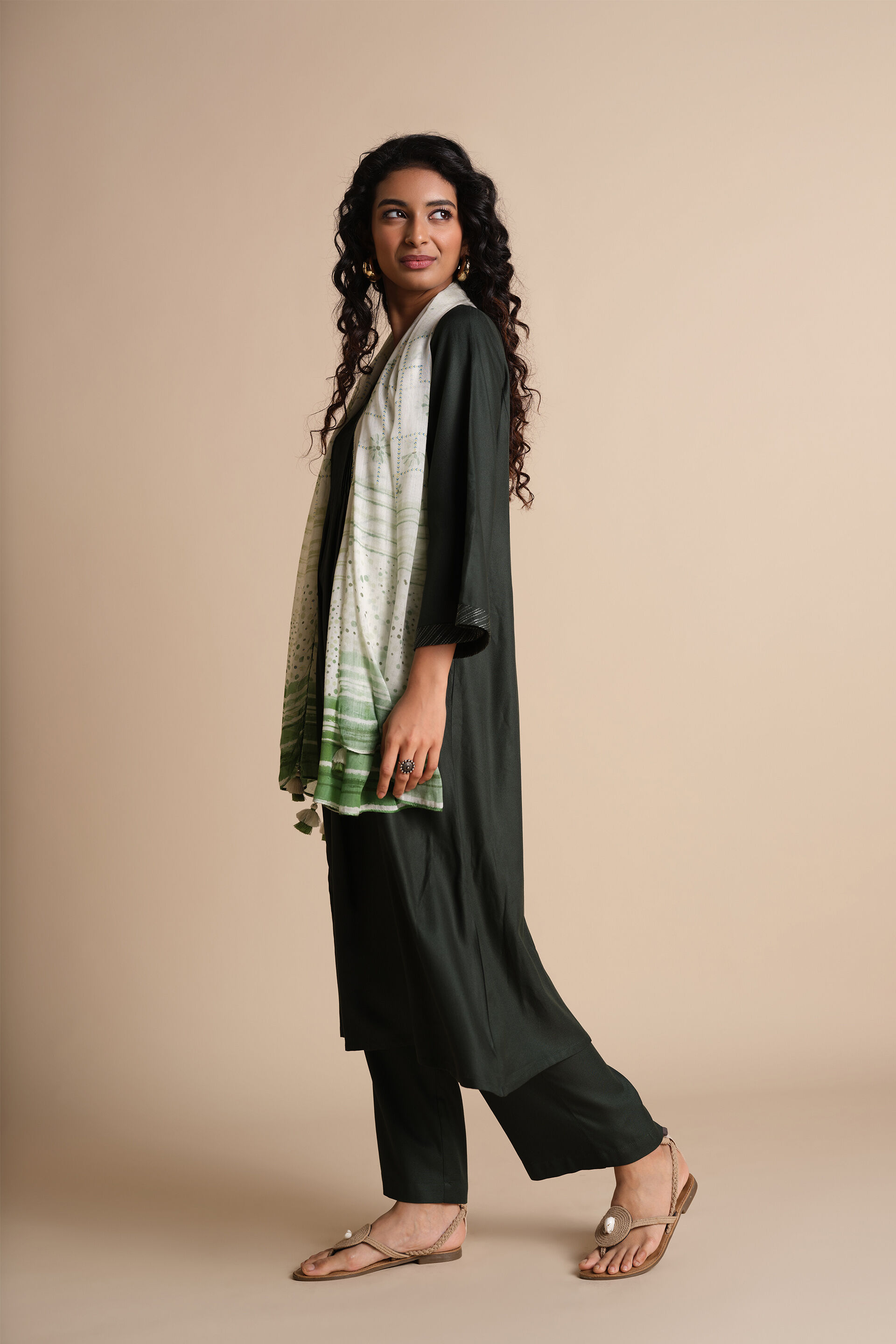 Shaam Afsana Kurta, Green, image 3